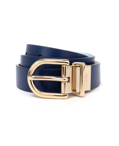 Kate Spade Women's 25mm Reversible Belt, Smooth To Smooth In French Navy