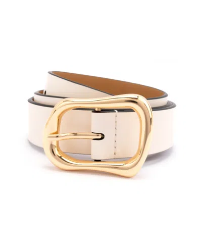 Kate Spade Women's 30mm Molten Metal Buckle Belt In Black