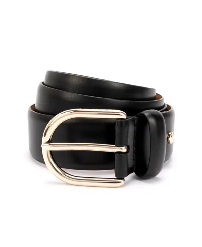 Kate Spade Women's 35mm Feather Edge Belt In Black