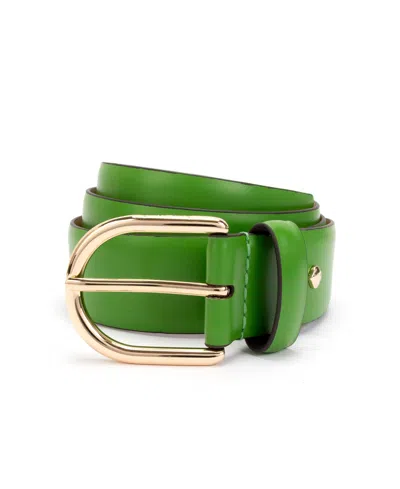 Kate Spade Women's 35mm Feather Edge Belt In  Green