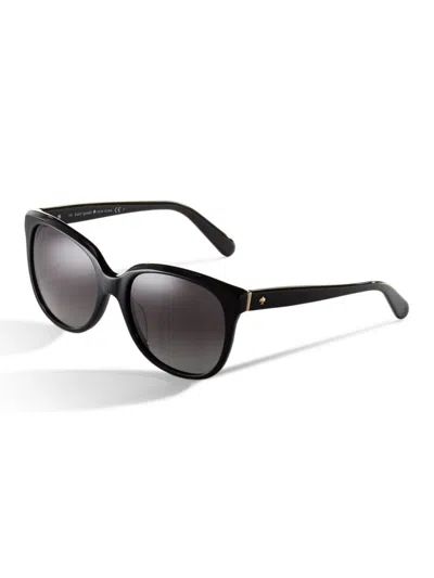 Kate Spade Women's 55mm Bayleigh Modified Cat Eye Sunglasses In Black