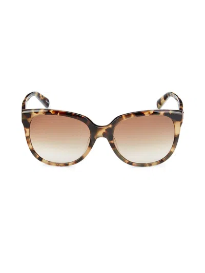 Kate Spade Women's Bayleigh 55mm Cat Eye Sunglasses In Havana Honey