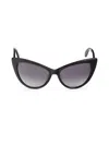 Kate Spade Women's 56mm Cat Eye Sunglasses In Black