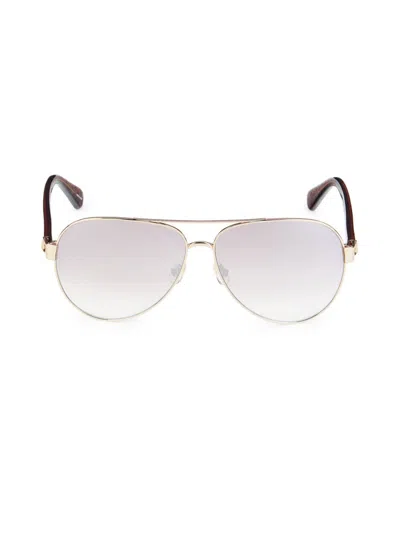 Kate Spade Women's 59mm Aviator Sunglasses In Metallic