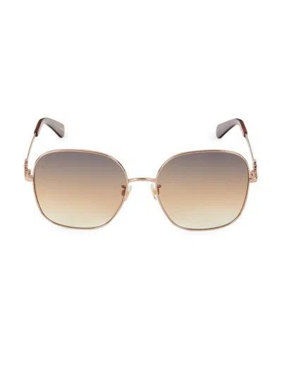 Kate Spade Women's 59mm Square Sunglasses In Gold