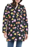 Kate Spade New York Floral Hooded Rain Coat In Spring Pansies