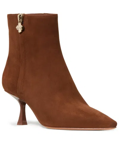 Kate Spade Women's Adele Stiletto Suede Booties In Brown