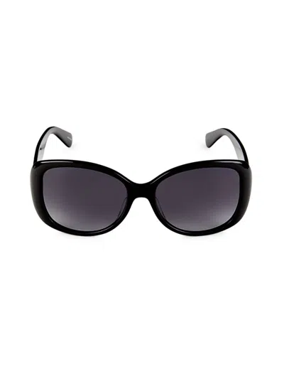 Kate Spade Women's Amberlyn 57mm Square Sunglasses In Black