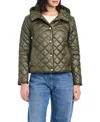 Kate Spade New York Hooded Quilted Packable Jacket In Green