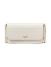 Kate Spade New York Ava Pebbled Leather Flap Chain Wallet In Parchment.