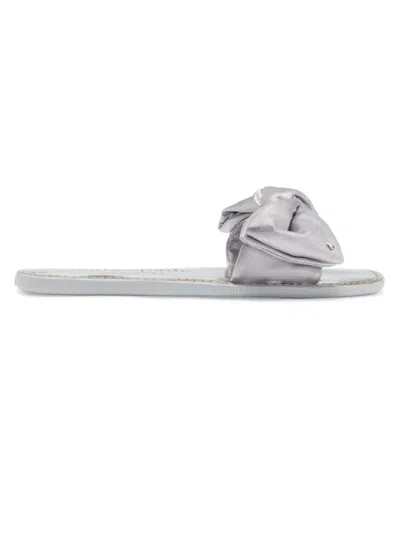 Kate Spade Women's Bikini Bow Slide Sandals In Silver