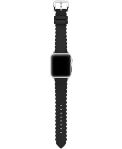 Kate Spade Women's Black Silicone Scallop Apple Watch Strap