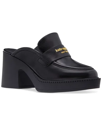 Kate Spade Women's Blake Platform Mule Loafers In Black