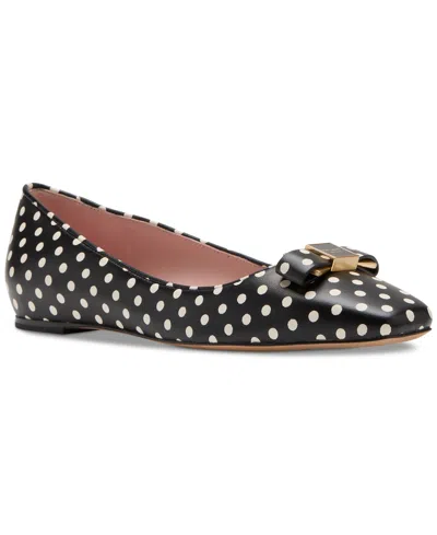 Kate Spade Women's Bowdie Ballet Flats In Black,cream