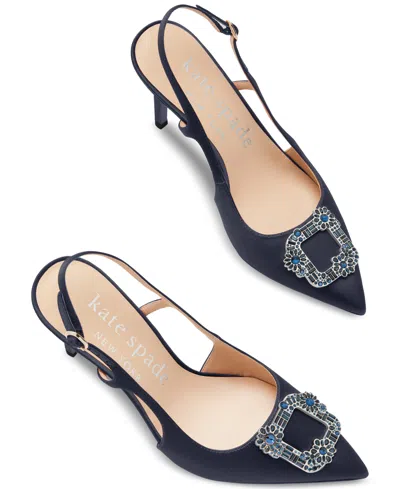 Kate Spade Women's Buckle Up Slingback Dress Pumps In Black