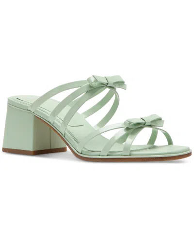 Kate Spade Women's Carolina Bow-trim Block-heel Sandals In Green