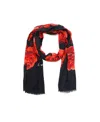 Kate Spade Women's Charming Rose Oblong Scarf In Planetary Navy