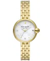 Kate Spade Women's Chelsea Park Gold-tone Stainless Steel Watch 32mm, Ksw9073 In Gold-tone