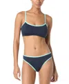 Kate Spade Women's Contrast-trim Bralette Bikini Top, Exclusively At Macy's