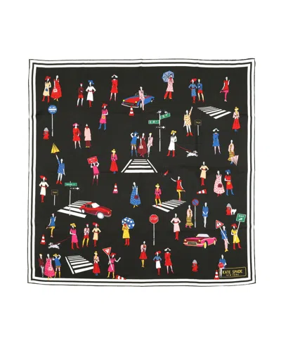 Kate Spade Women's Crossing Silk Square Scarf In Multi