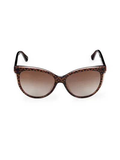Kate Spade Women's Daesha 56mm Cat Eye Sunglasses In Brown