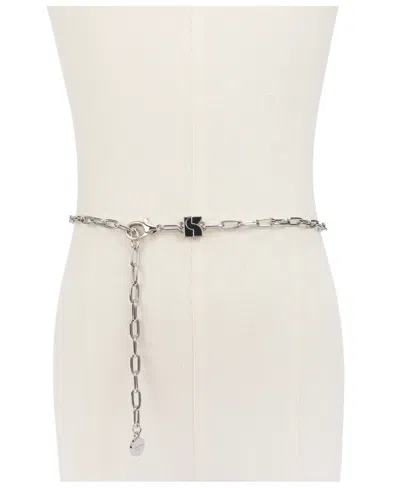 Kate Spade Women's Dakota Chain Belt In Nickel Black