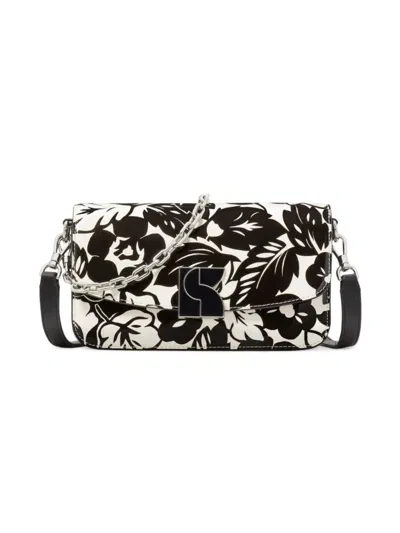 Kate Spade Women's Dakota Tropical Foliage Patent Leather Crossbody Bag In Black Mult