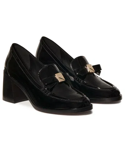 Kate Spade Women's Deco Bow Heeled Loafers In Black Patent Leather