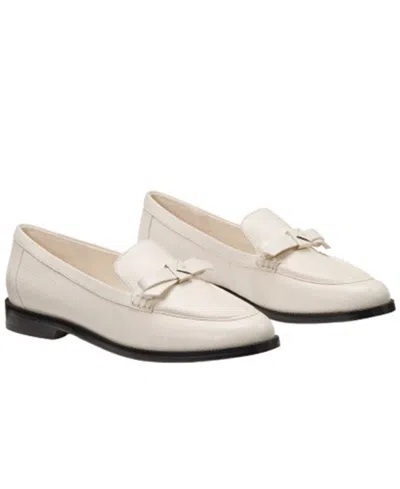 Kate Spade Women's Deco Bow Loafers In Cashew Milk Pebbled Leather