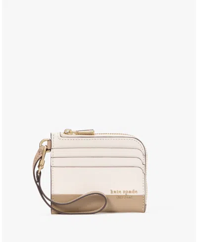 Kate Spade Women's Devin Colorblocked Coin Card Case Wristlet In Timeless Taupe Multi