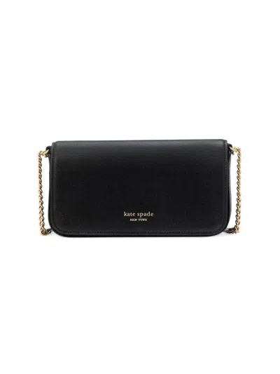 Kate Spade Women's Devin Leather Wallet-on-chain Bag In Black