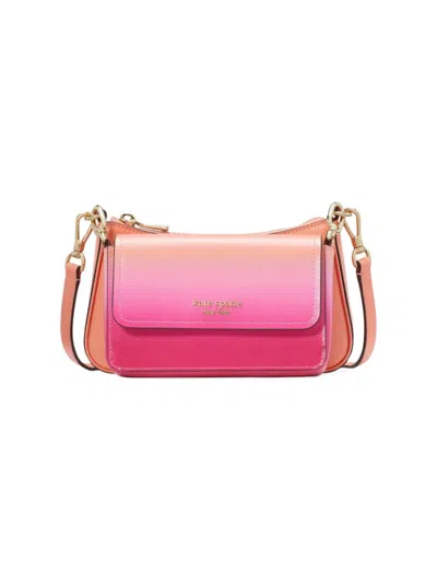 Kate Spade Women's Double Up Ombré Leather Crossbody Bag In Pink