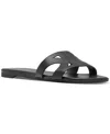 Kate Spade New York Duo Smooth Leather Slide Sandal In Black