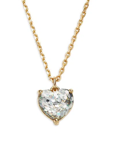 Kate Spade Women's Elegant Edge Goldtone Metal & Cubic Zirconia Heart Pendant Necklace