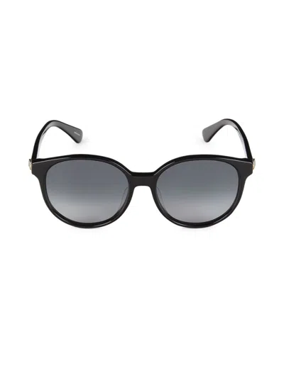 Kate Spade Women's Eliza 55mm Round Sunglasses In Black