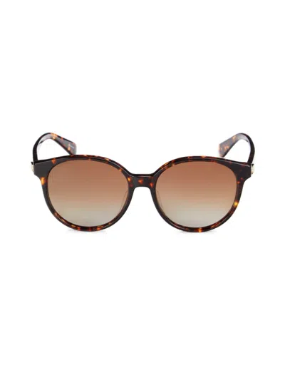 Kate Spade Women's Eliza 55mm Round Sunglasses In Brown