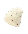 Kate Spade Women's Embellished Beanie Hat In Cream Multi