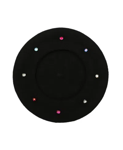 Kate Spade Women's Embellished Beret Hat In Black
