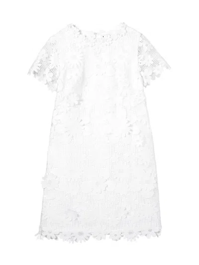 Kate Spade Women's Floral Lace Shirtdress In Fresh White