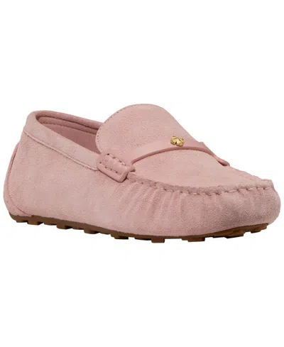 Kate Spade Women's Flower Stud Round Toe Moccasin Loafers In Pink