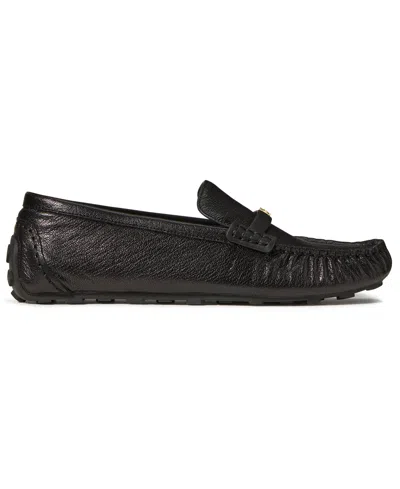 Kate Spade Women's Flower Stud Round Toe Moccasin Loafers In Black