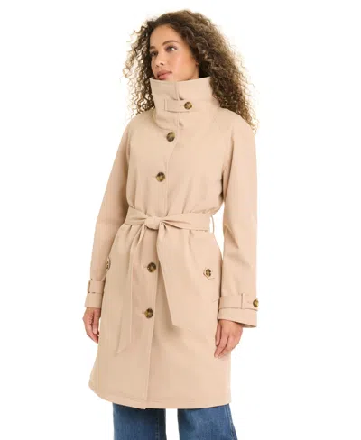 Kate Spade Women's Funnel Neck Trench Coat In Neutral