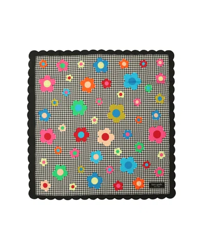 Kate Spade Women's Gingham Garden Bandana Scarf In Multi