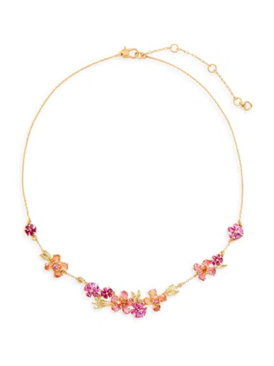 Kate Spade Women's Goldtone, Cubic Zirconia & Glass Crystal Tropical Flower Necklace