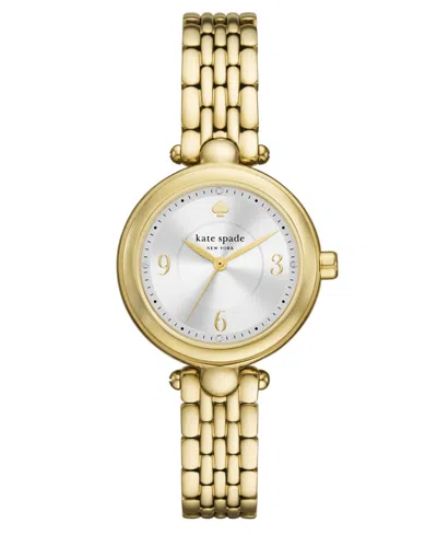Kate Spade Women's Gracie Round Three-hand Gold-tone Stainless Steel Watch, 32mm