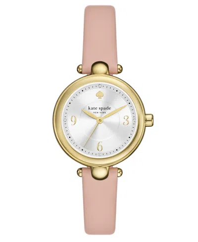 Kate Spade Women's Gracie Round Three-hand Pink Leather Watch, 32mm