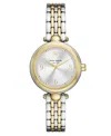 Kate Spade Gracie Round Two Tone Watch In Gold