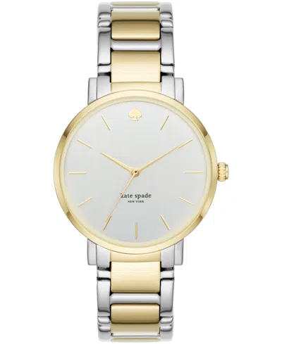 Kate Spade Women's Gramercy Three-hand Two-tone Alloy Watch 38mm, Ksw9015 In Gold