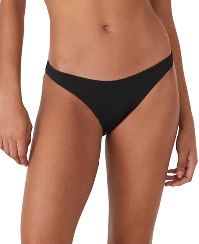 Kate Spade Women's High Cut Bikini Bottoms In Black
