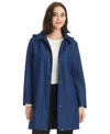 Kate Spade New York Back Pleat A-line Denim Coat In Blue